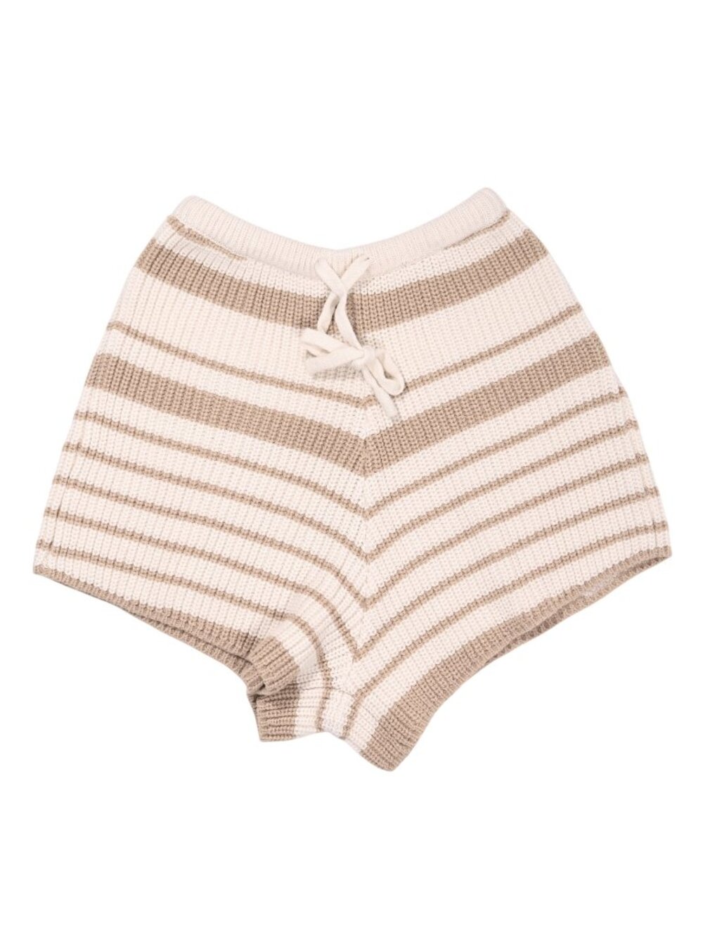 SABO Zessi Knit Shorts in Ivory Stripe
